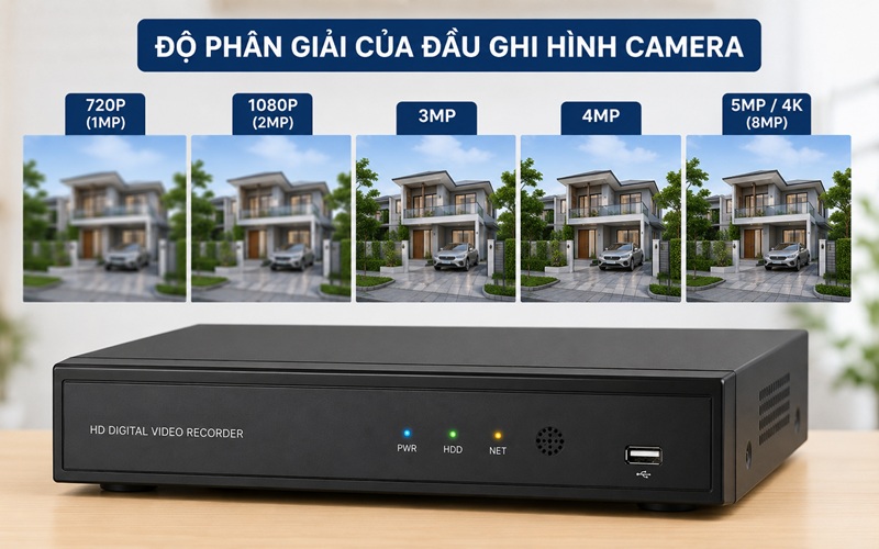 Thông số độ phân giải của đầu ghi hình Camera
